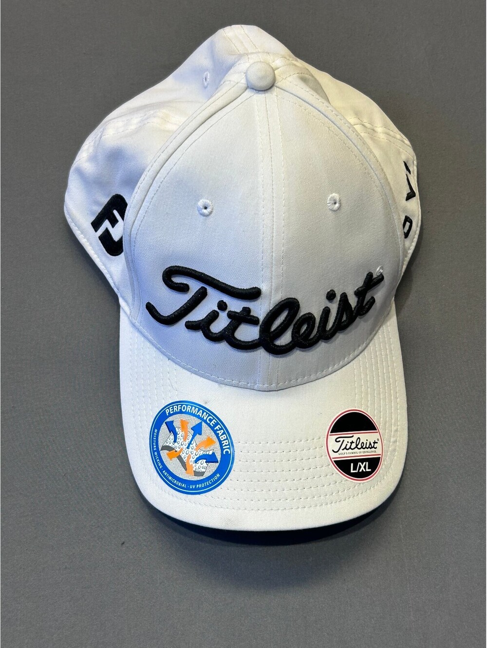 Titleist White Performance Fabric Golf Cap L/XL